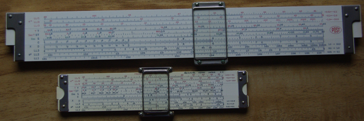 Post Versalog 1460/1 slide rules.